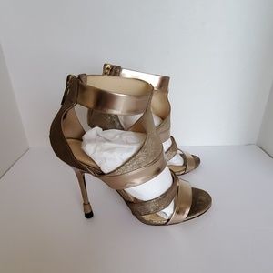 Jimmy  Choo Metallic Leather Heels